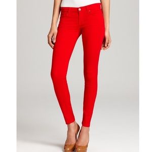 7 For All Mankind skinny jeans (red)